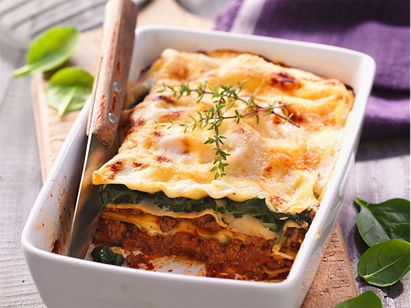 Spinat-Lasagne
