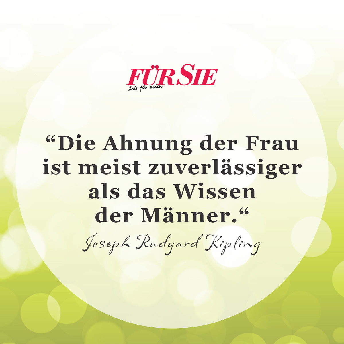 Spruch des Tages für den 15. April