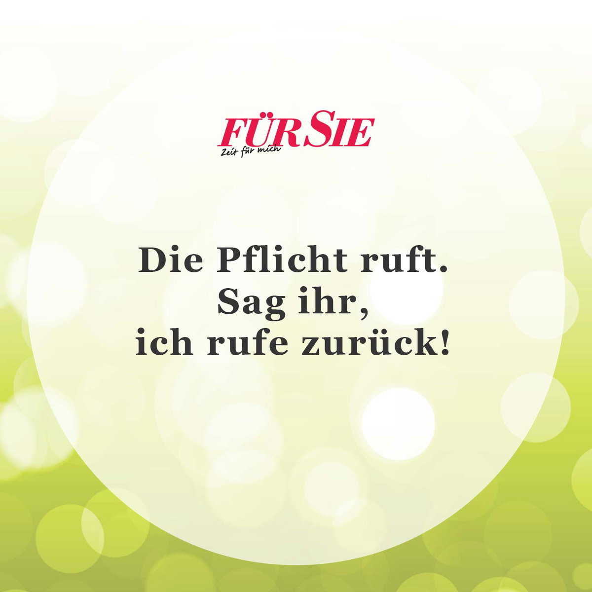 Spruch des Tages 15. Oktober