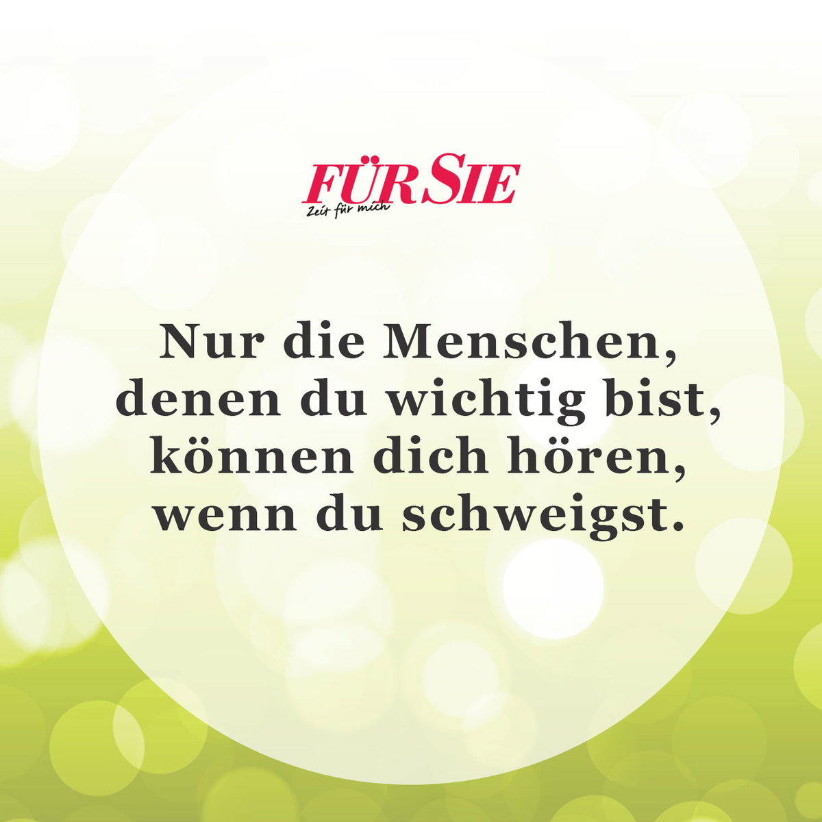 Spruch des Tages für den 18. März