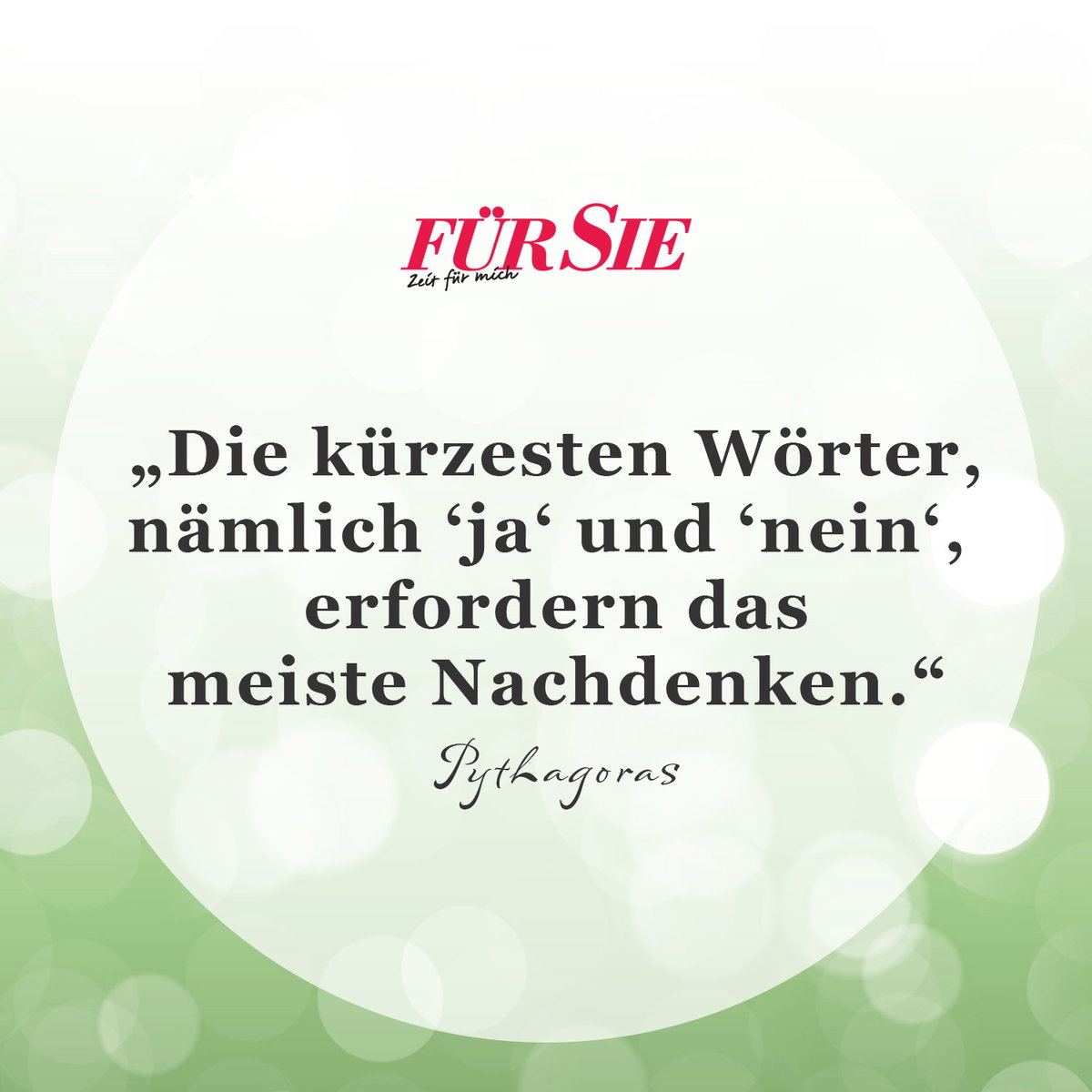 Der Spruch des Tages für den Januar