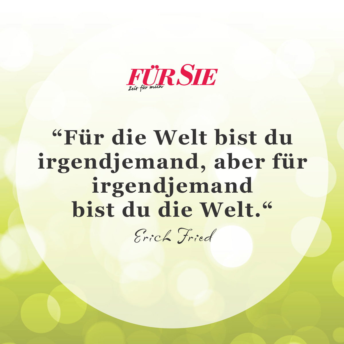 Unser Spruch des Tages für den 21. Mai