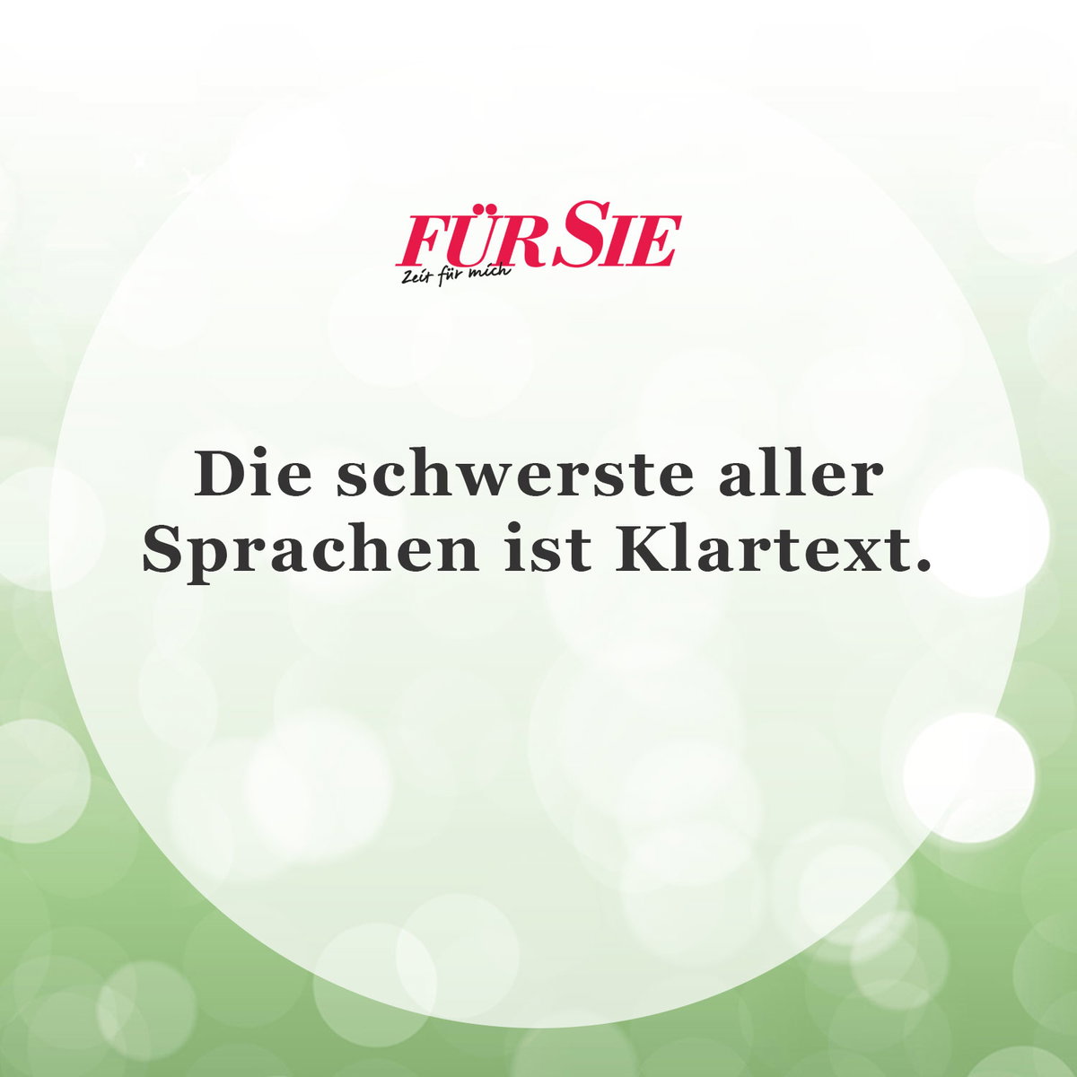 Der Spruch des Tages für den Januar