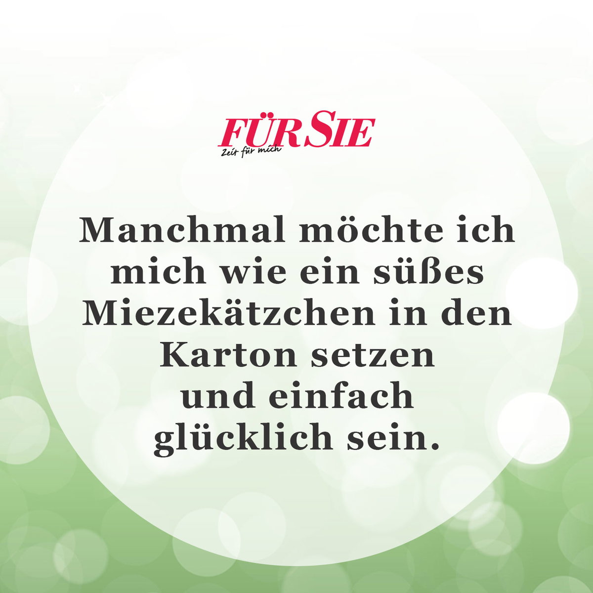 Unser Spruch des Tages für den 31. Mai