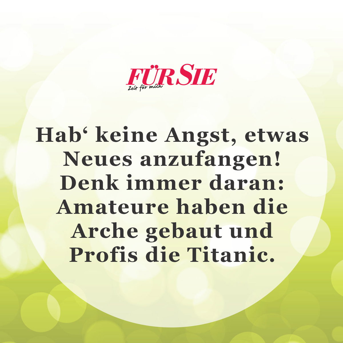 Spruch des Tages für den März