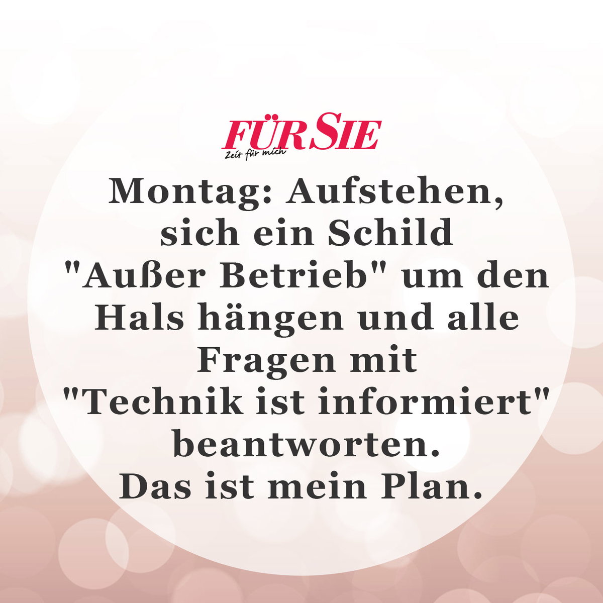Spruch des Tages für den 6. April