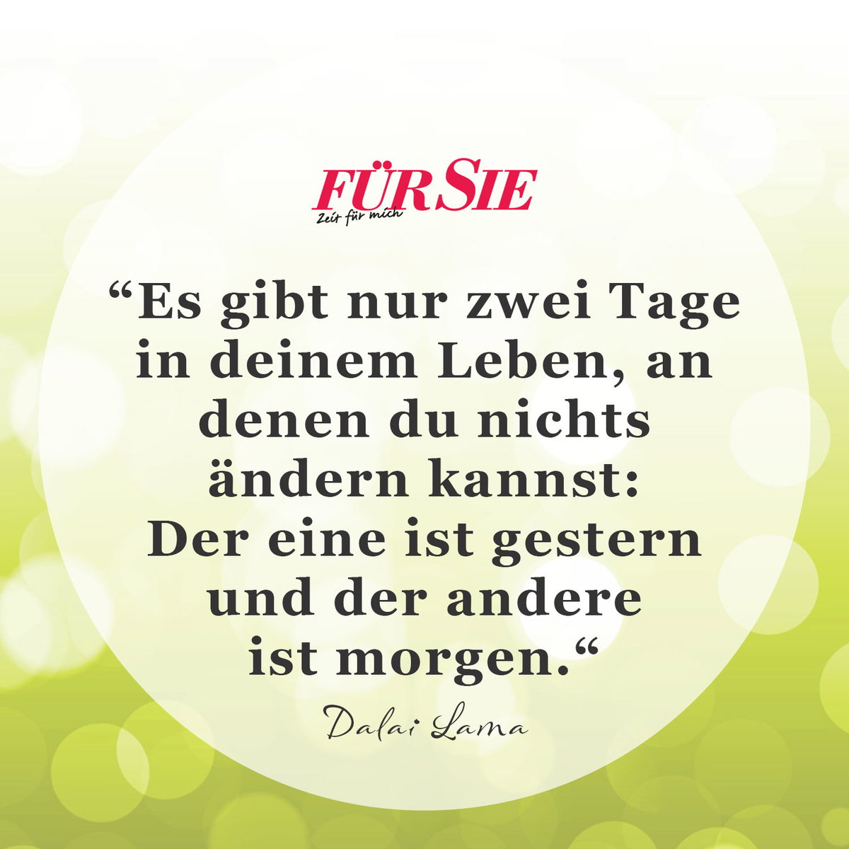 Unser Spruch des Tages für den 6. Mai