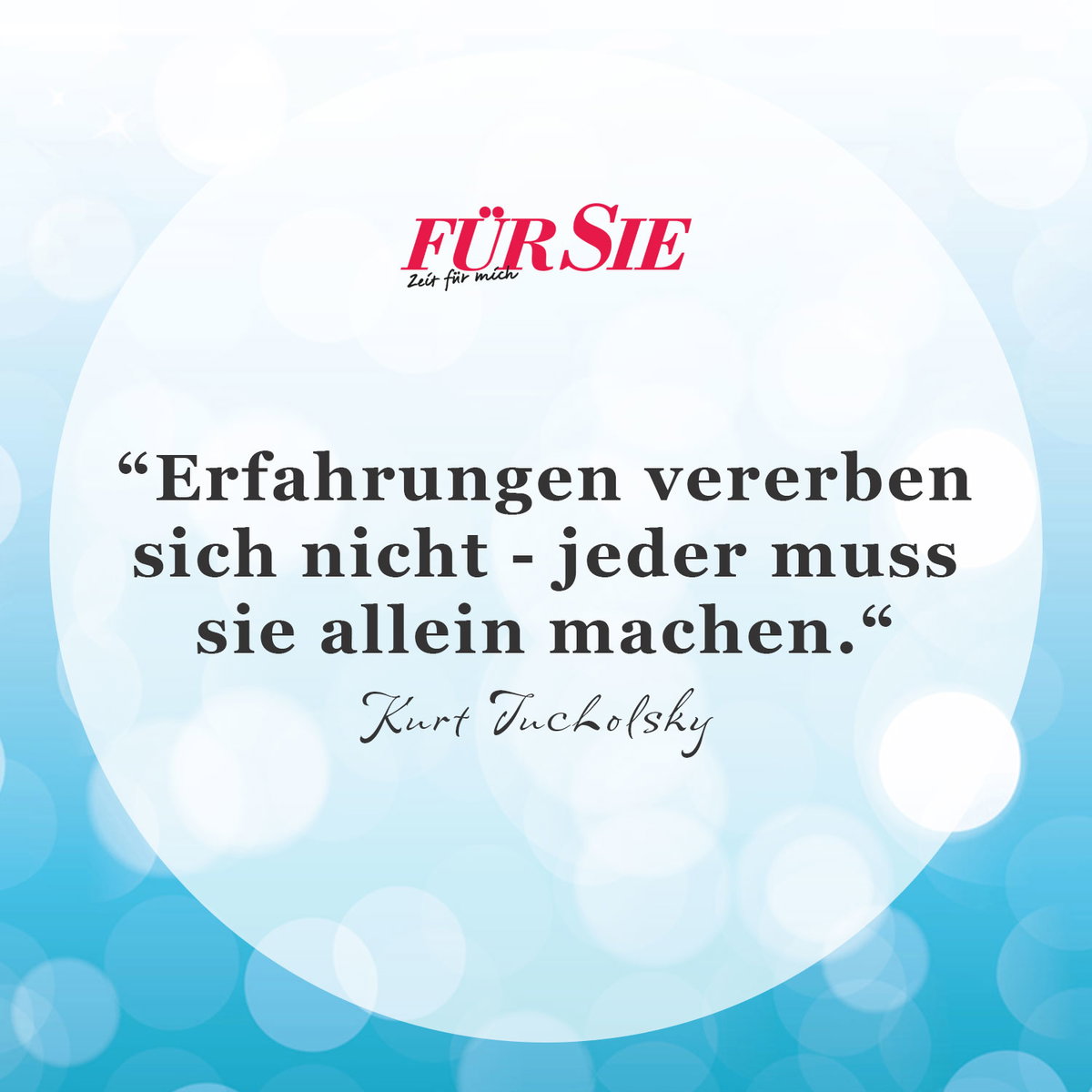 Spruch des Tages für den 9. April