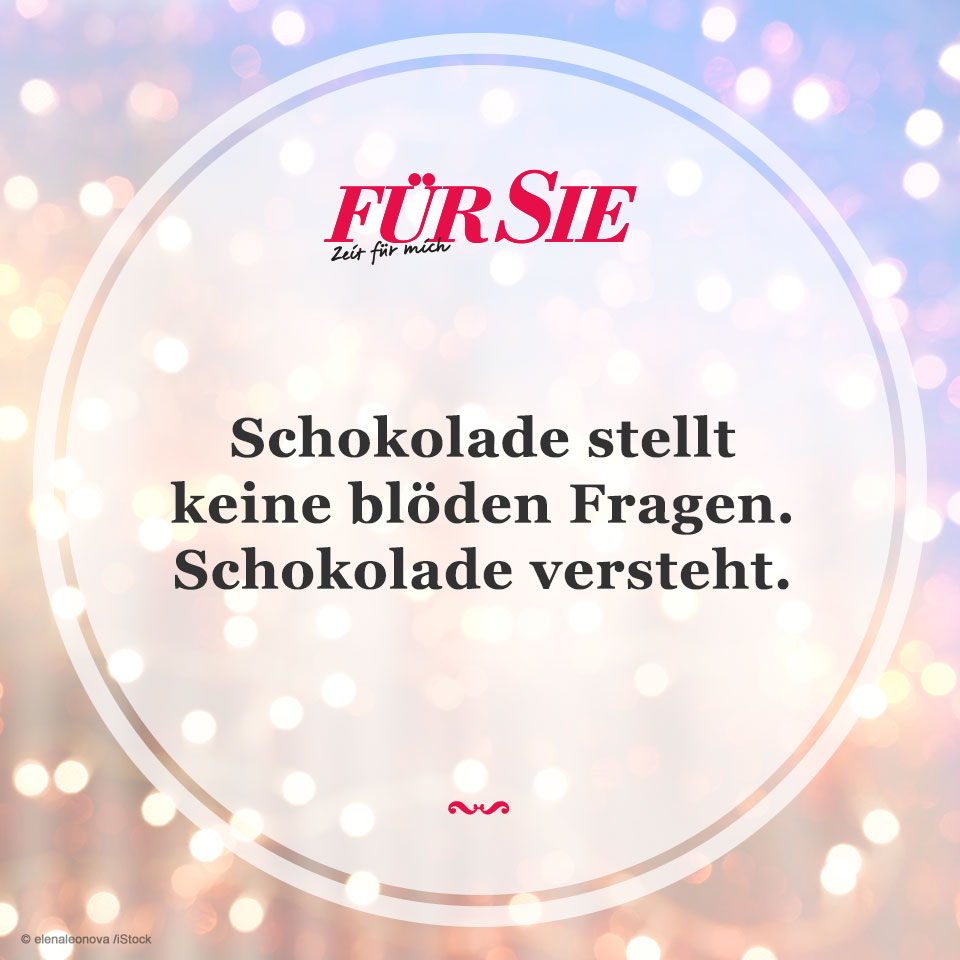 Spruch Schokolade