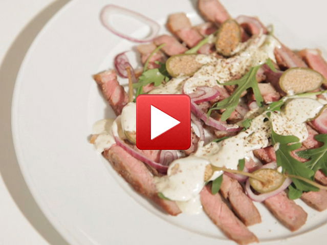 Steak-Carpaccio mit Dijon-Senfsauce