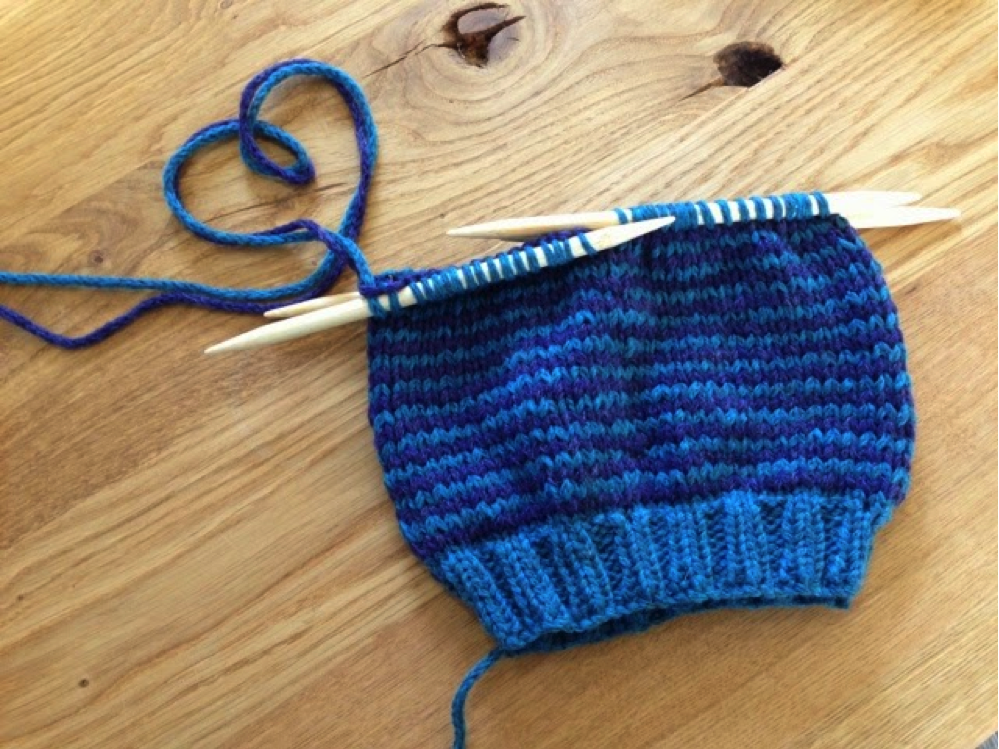 Step 13 Strickanleitung Ringelmütze