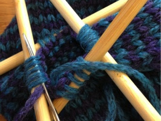 Step 20 Strickanleitung Ringelmütze