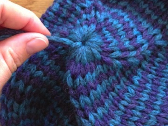 Step 23 Strickanleitung Ringelmütze
