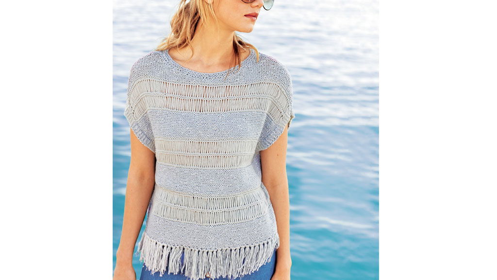 Strickanleitung für ein Fransen-Top im Boho-Look