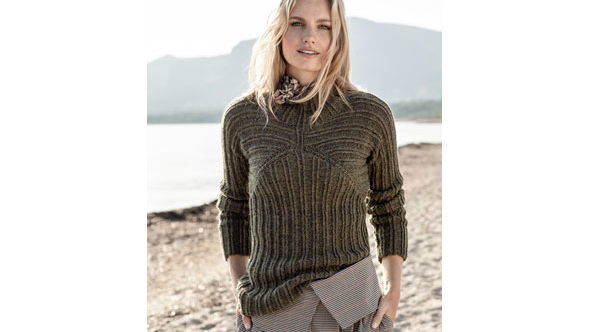 Raffinierter Strickpullover mit Rippenmuster „Alpaca Peru 200"