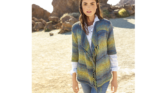Strickanleitung für Cardigan mit Farbverlauf 