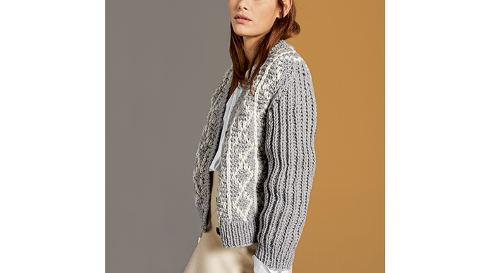 Weiche Rippenmuster-Strickjacke
