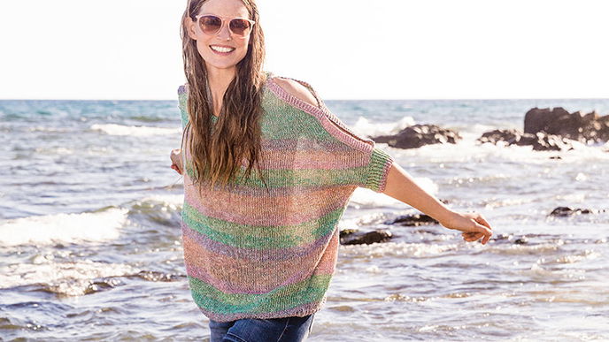 Lässiger Open-Shoulder-Pulli