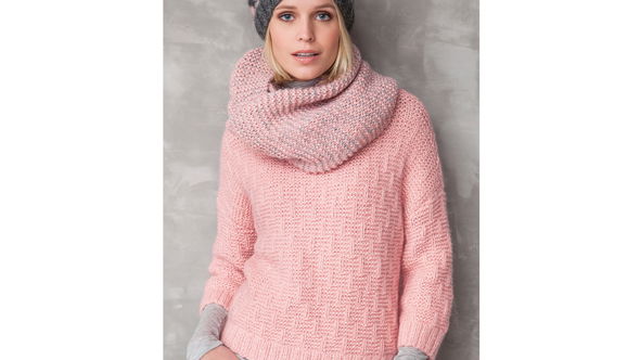 Modischer Strickpullover im Rippenstrukturmuster 