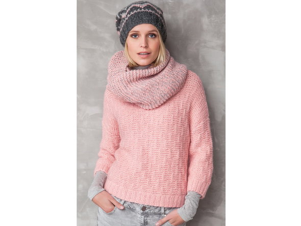 Strickpullover im Rippenstrukturmuster