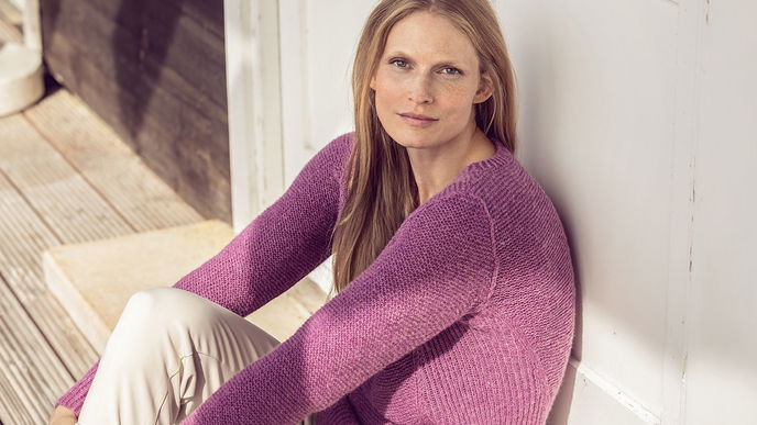 Strickanleitung: Pullover in Flieder