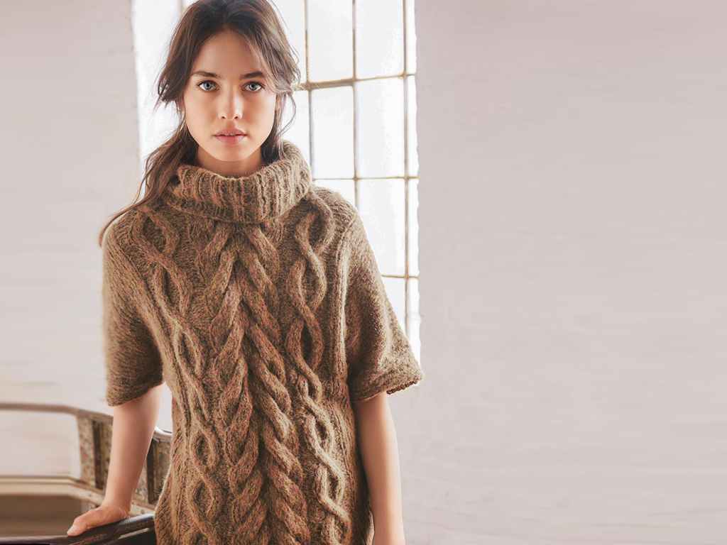 Strickanleitung: Kuschelpulli mit Zopfmuster
