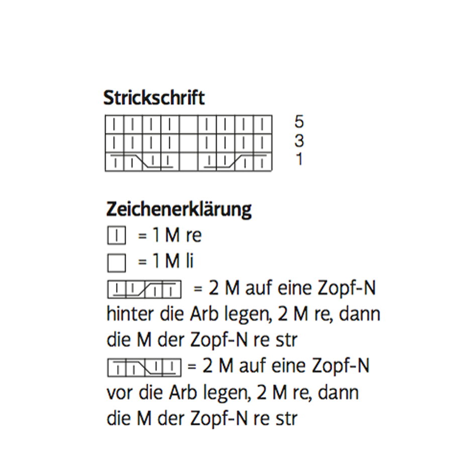 Strickschrift Handy-Tasche