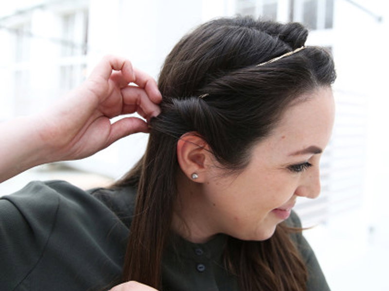 Haare werden eingedreht