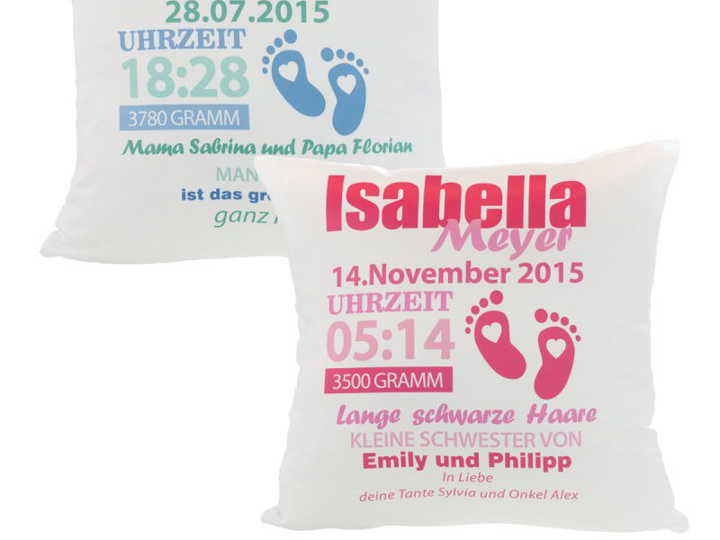 Taufkissen mit individuellem Druck