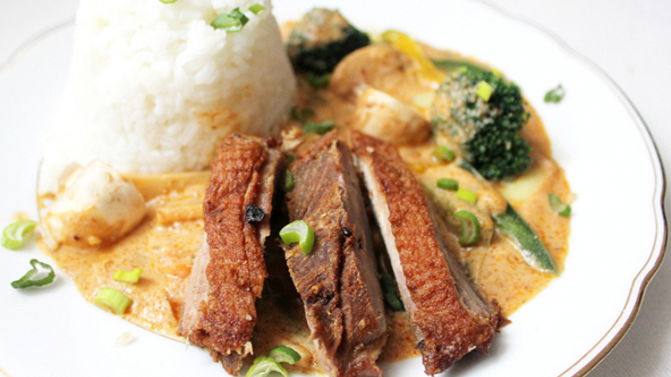 Einfach lecker: Thaicurry mit Knusper-Ente 