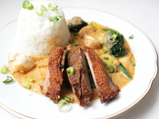 Thaicurry Knusperente