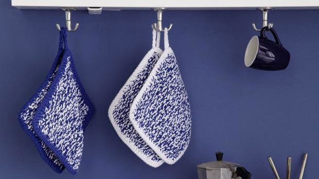 Topflappen im maritimen Stil zum Selberstricken