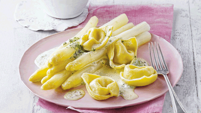 Tortellini mit Spargel