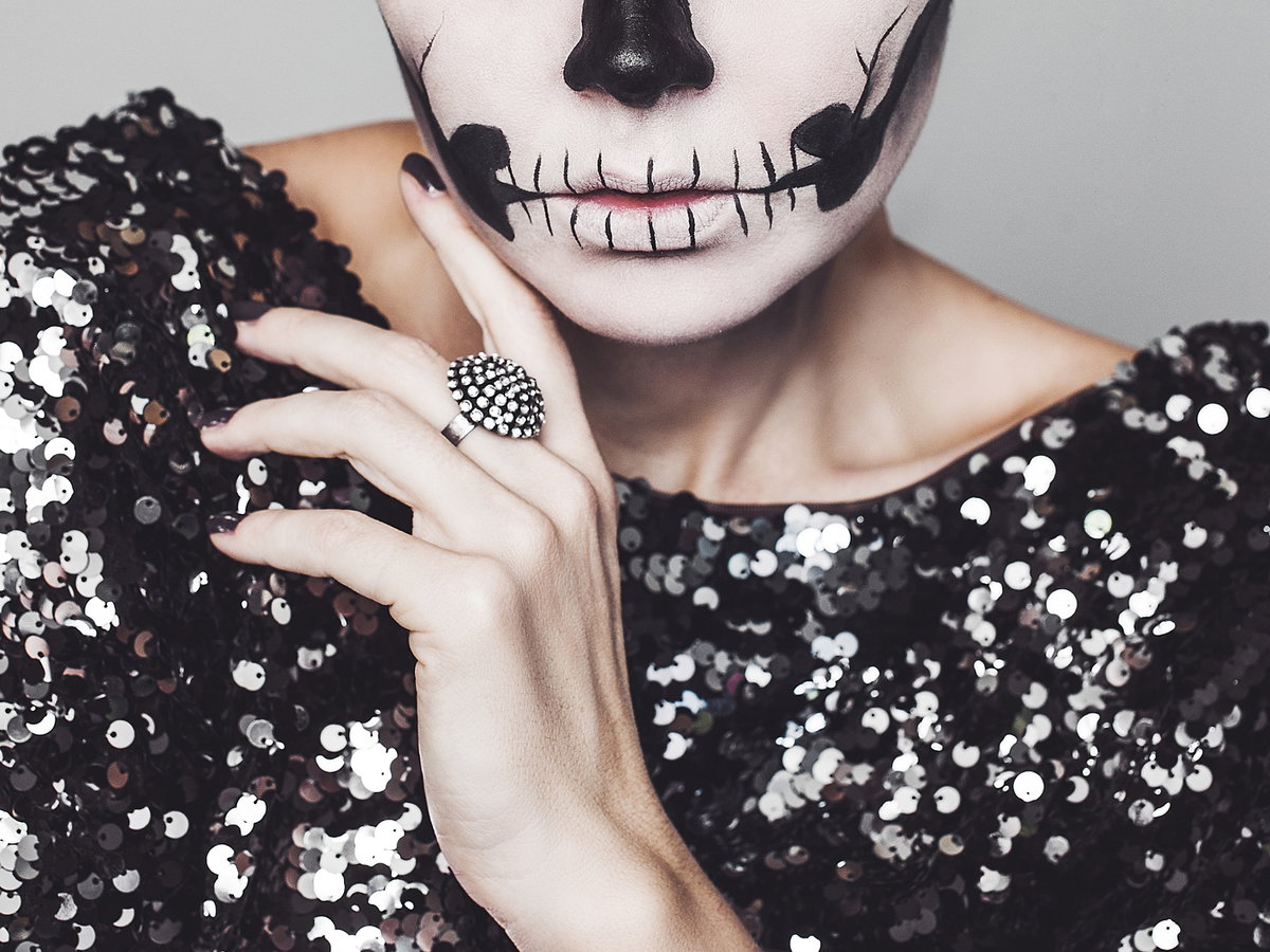 Totenkopf Make-up Halloween