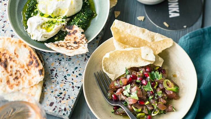 Burrata mit Tuna-Tatar 