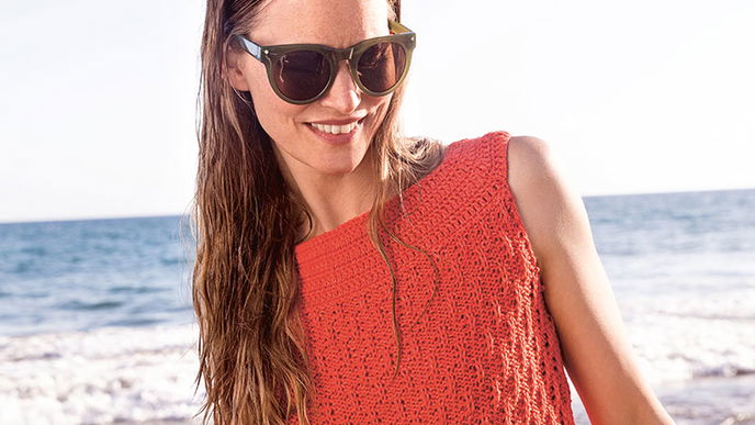 Strickanleitung: U-Boot Stricktop in Korallenrot