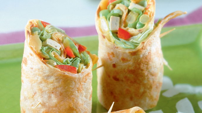 Salat Wrap mit Avocado