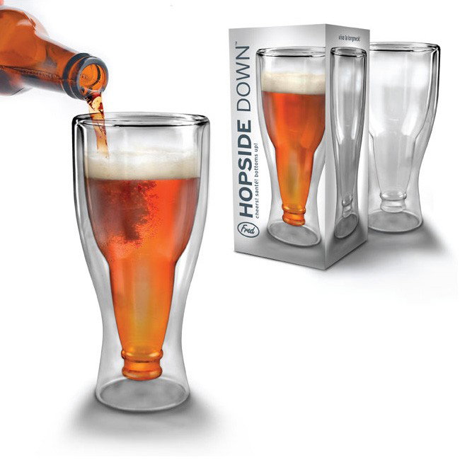 Verrücktes Bierglas „Hopside Down"