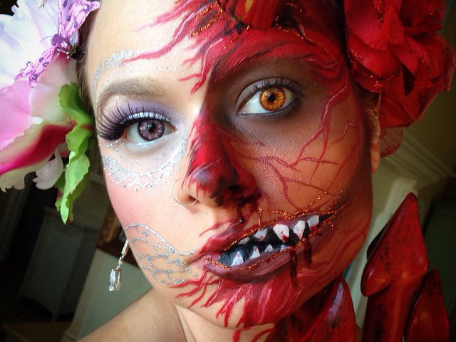 Teufel-Make-up für Halloween