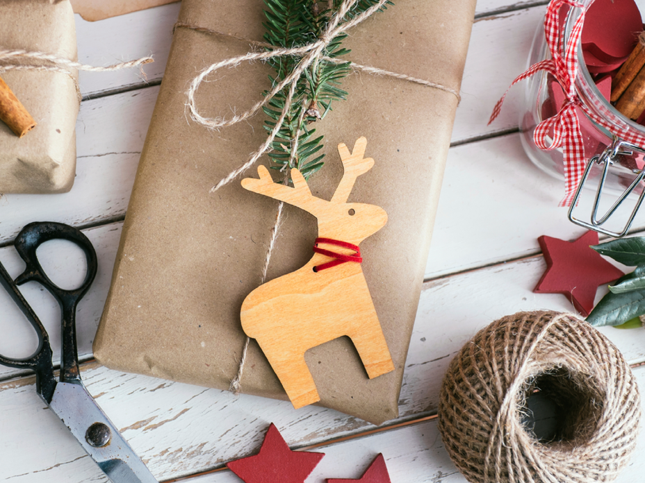 Weihnachtliche Geschenkverpackung