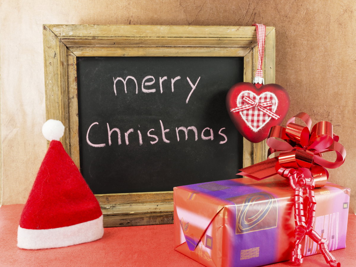 Weihnachtskarte Tafel