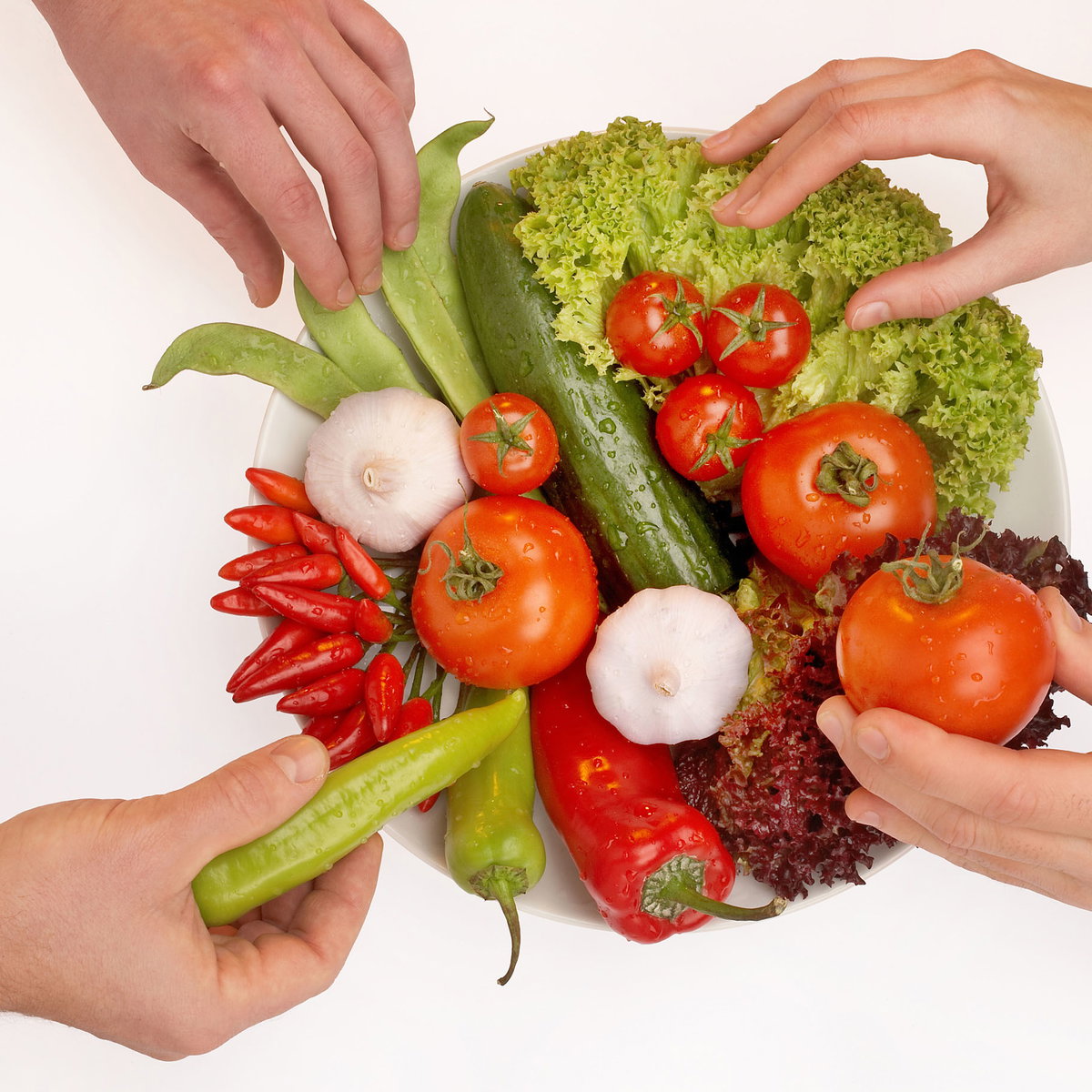Gemüse - ausgewogene Ernährung - Einfache Tricks helfen, sich im Job ausgewogener zu ernähren