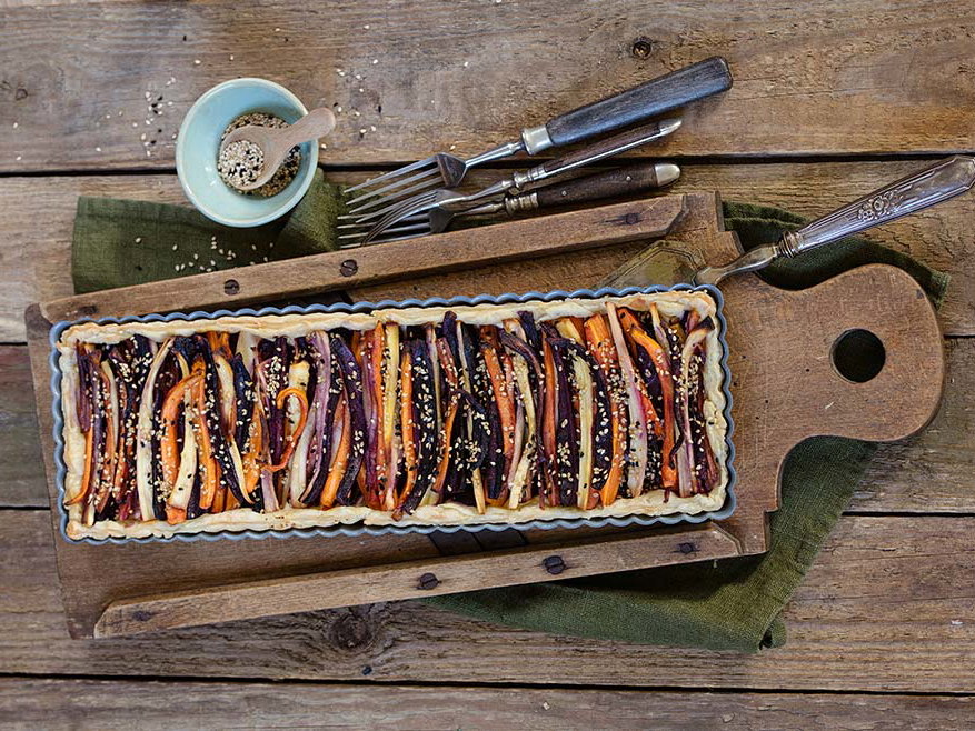 Wurzelgemüse-Quiche Rezept