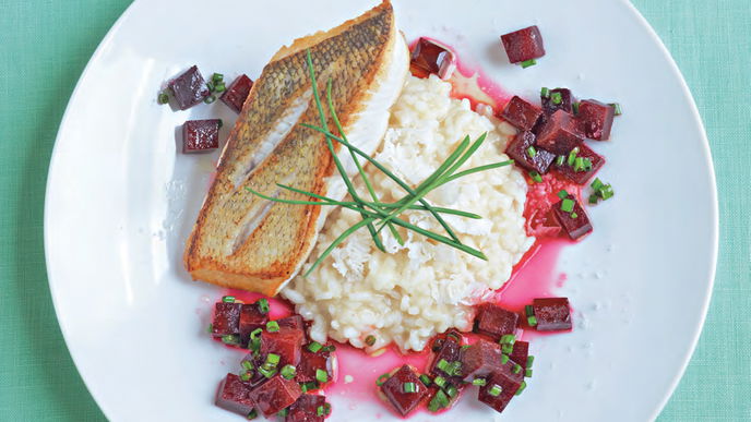 Zanderfilet mit Meerrettich-Risotto