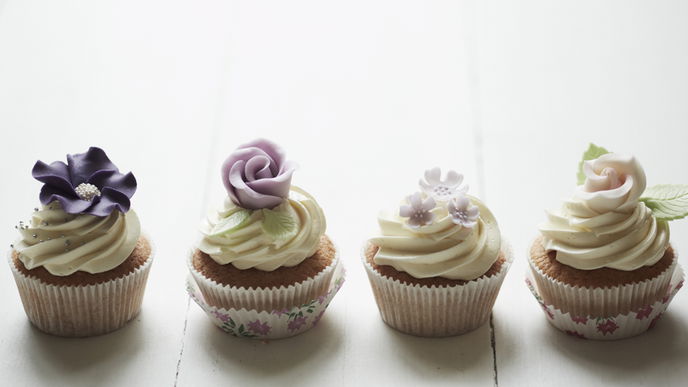 Blumen-Cupcakes