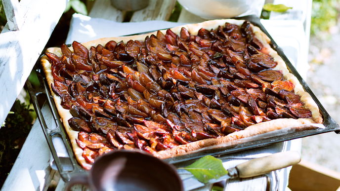 Zwetschgendatschi mit Pecannüssen