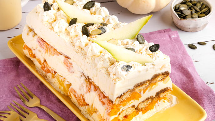 Verführerisches Herbst-Dessert: So überraschend gut schmeckt Kürbis-Tiramisu mit Birne