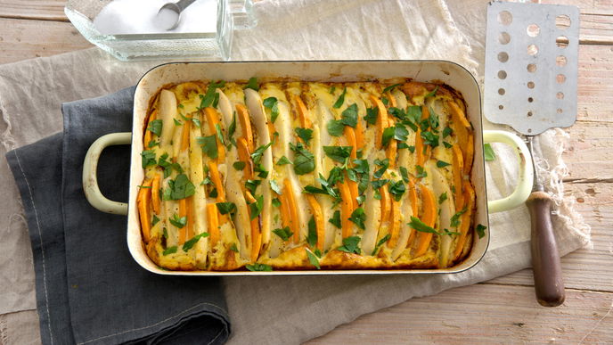 Rezept für Kürbis-Birnen-Auflauf