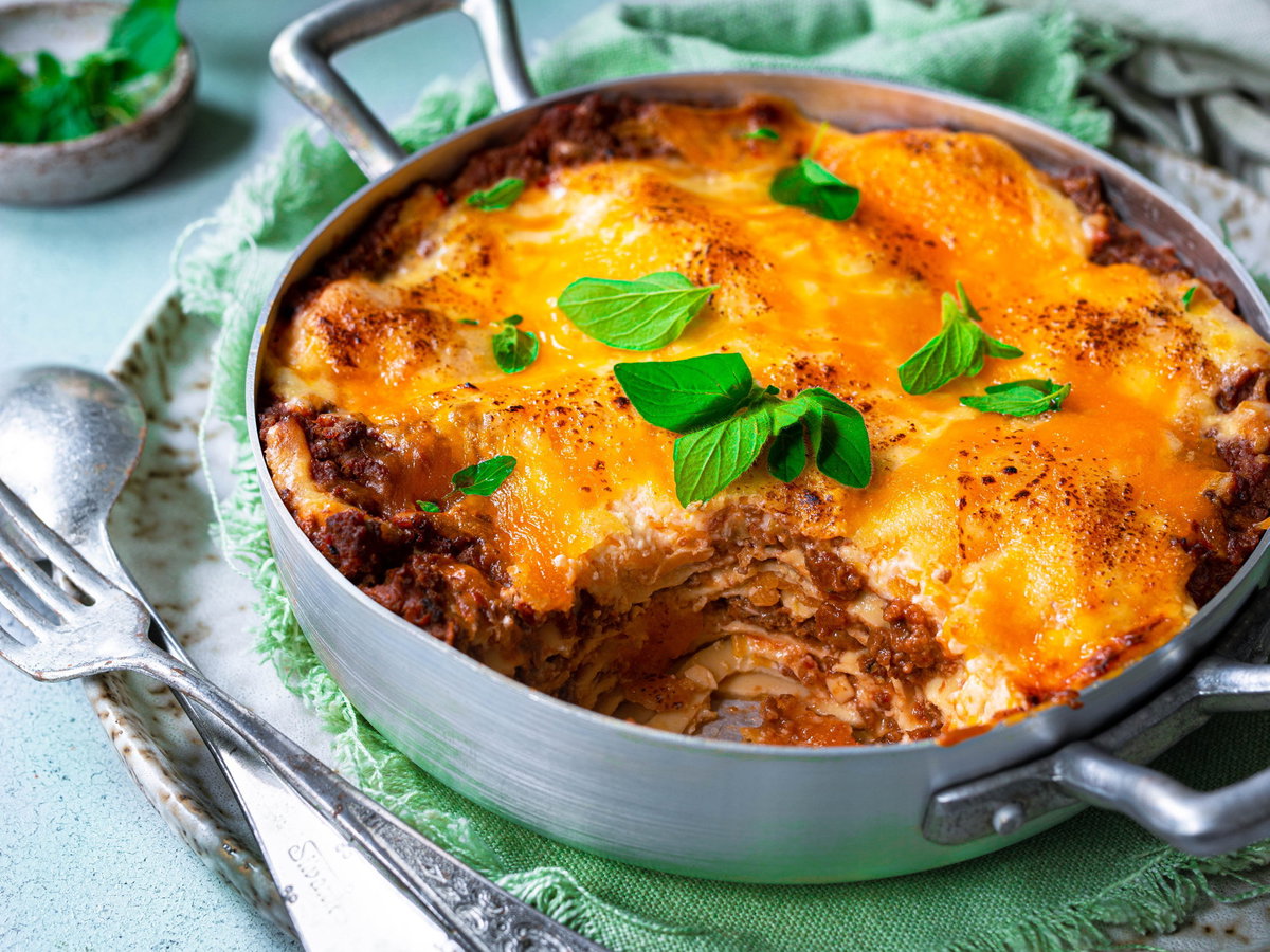 Kürbis-Lasagne mit Hackfleisch