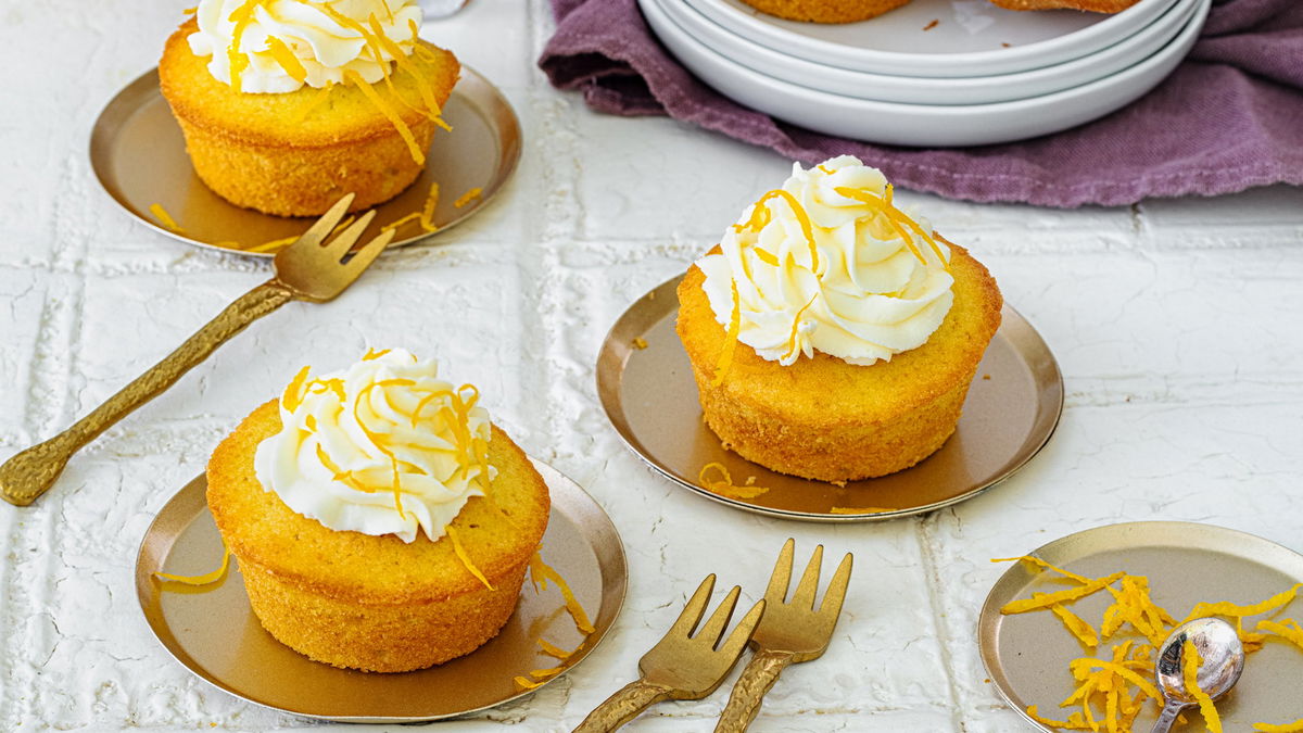 Rezept für Kürbis-Cupcakes mit Frischkäse-Frosting 